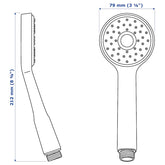 VALLAMOSSE Single-spray handshower, chrome-plated